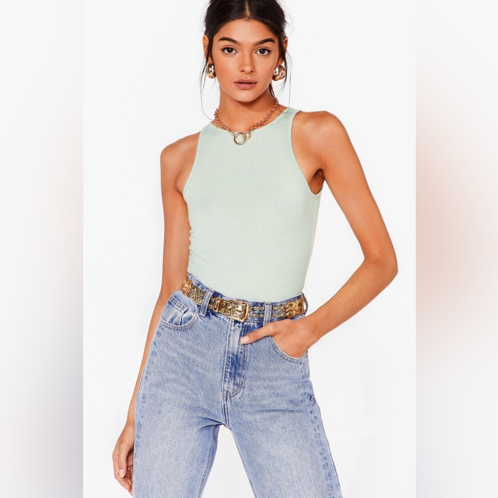 Nasty Gal Racer the Facts High-Leg Bodysuit